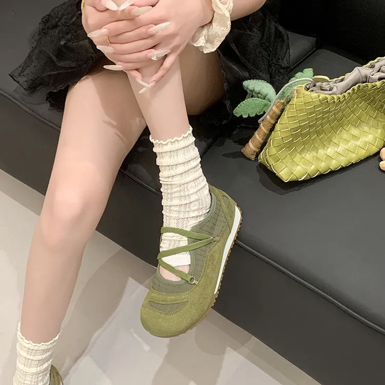 小敏家 芭蕾风玛丽珍德训鞋女2026新款夏季透气百搭复古运动单鞋
