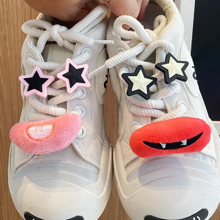 ins可爱创意星星嘴巴鞋带扣可拆卸diy鞋花鞋子装饰配件适配粗鞋带