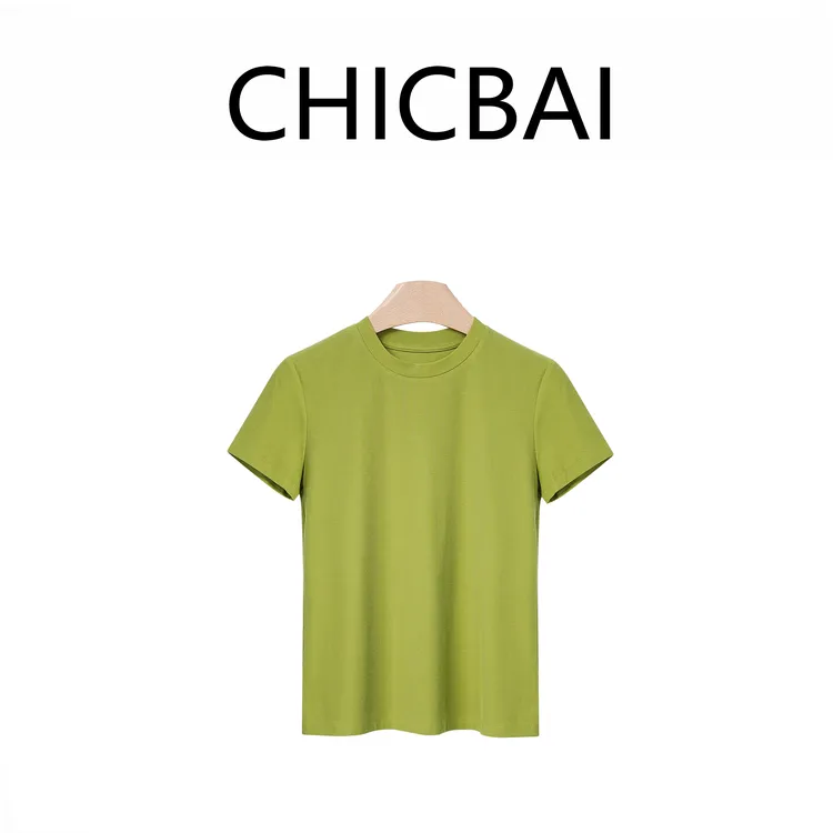 CHICBAI 冰氧铜氨蚕丝混纺无压零负感T 燥热肌肤小空调