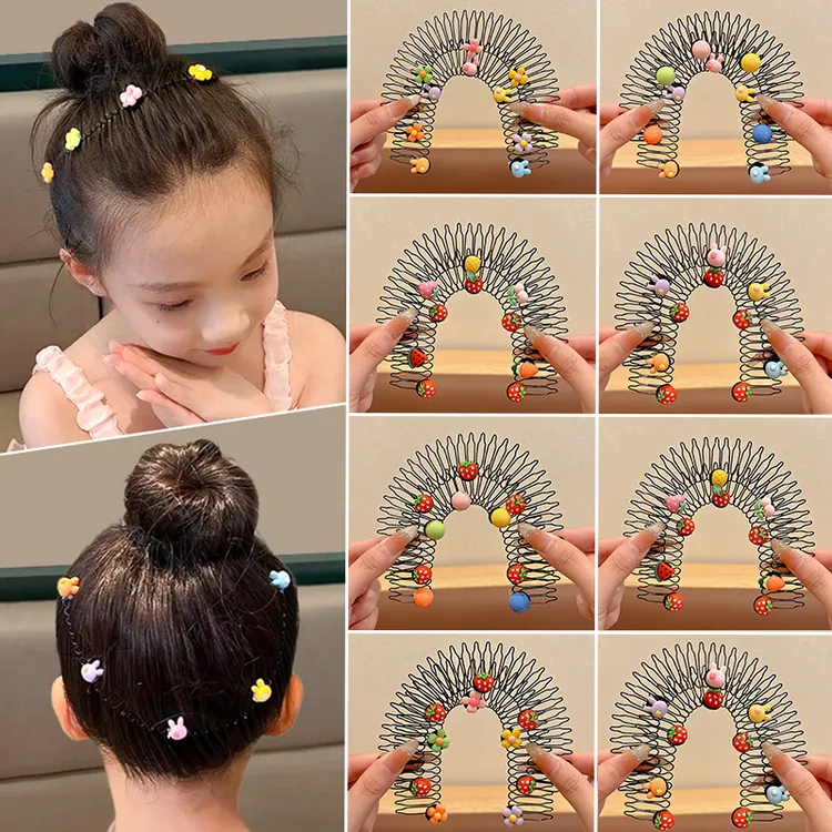 儿童可爱拉拉梳碎发整理神器发卡小女孩前额刘海固定插梳女童发夹