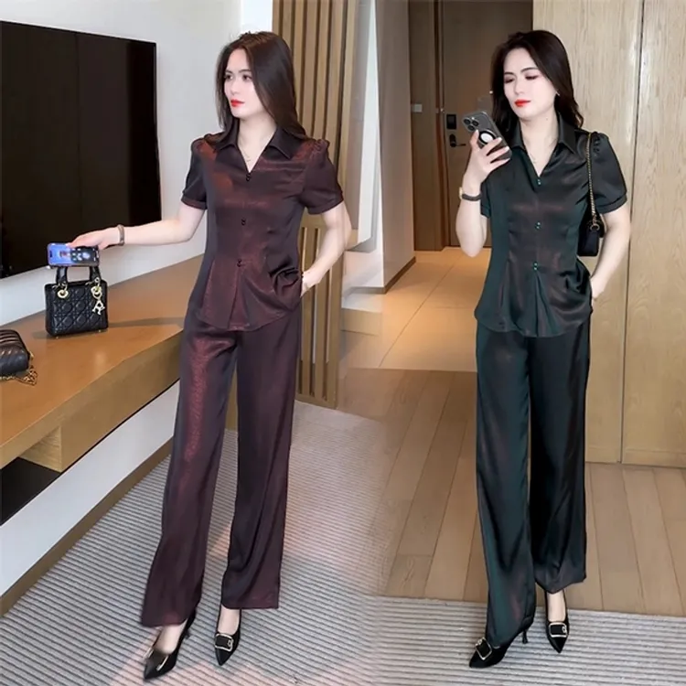 夏季新款时尚舒适穿搭气质洋气收腰显瘦不挑人短袖套装减龄小个子
