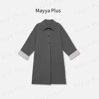 【伦敦画报】Mayya Plus麦芽定制轻奢气质显瘦百搭梭织风衣32436688