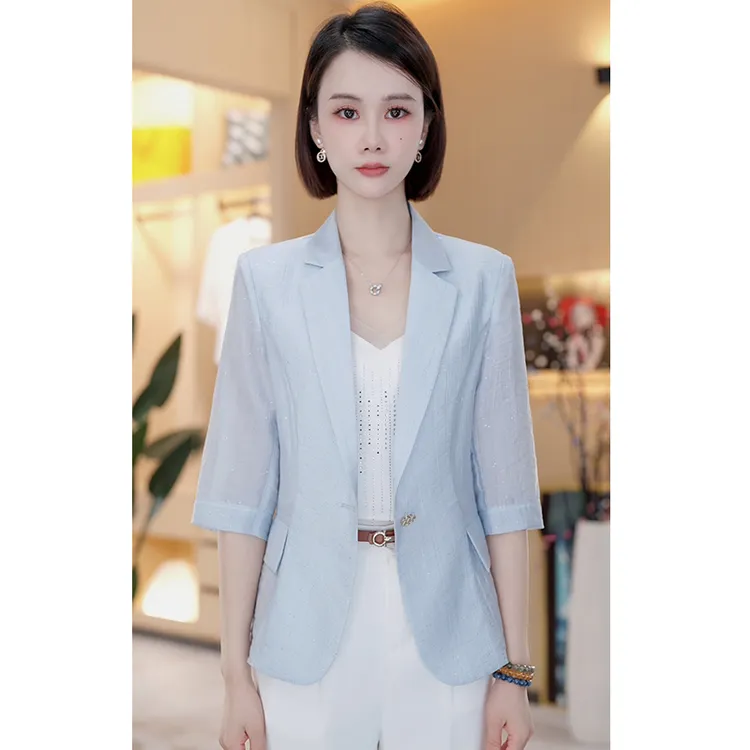 【三季可穿】西装外套女秋季2025新款高级感气质休闲薄款西服VS8216