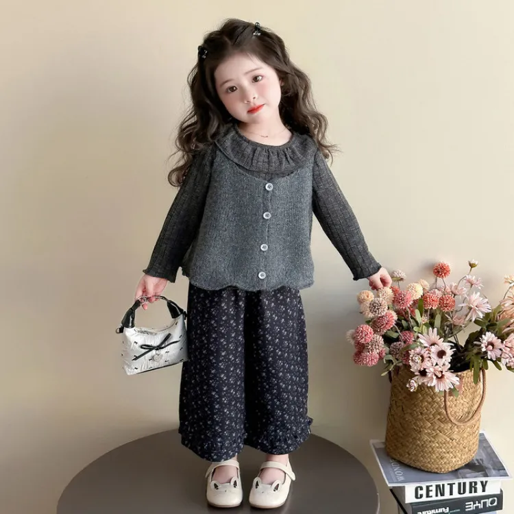 女童套装2025春秋新款洋气时髦休闲三件套小女孩秋装衣服童装