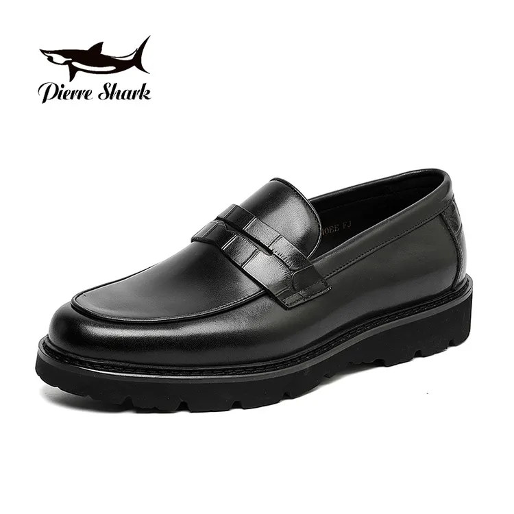 XL鞋底+意产小牛皮/鲨鱼英伦时尚男士舒适百搭潮流休闲鞋522219