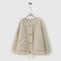 ME【雪城堡】环保皮草丰盈毛感显瘦时尚百搭一手长毛毛外套MESA2540