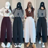 大码梨形身材气球裤女秋款胖妹妹高腰宽松显瘦阔腿小个子休闲裤子