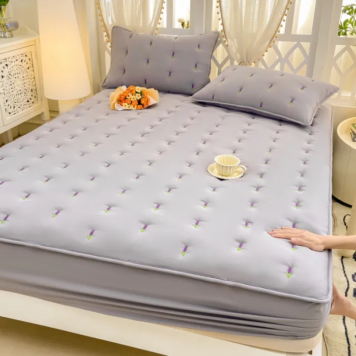 A类母婴大豆床笠加厚夹棉全包床罩席梦思床垫保护套可机洗床上