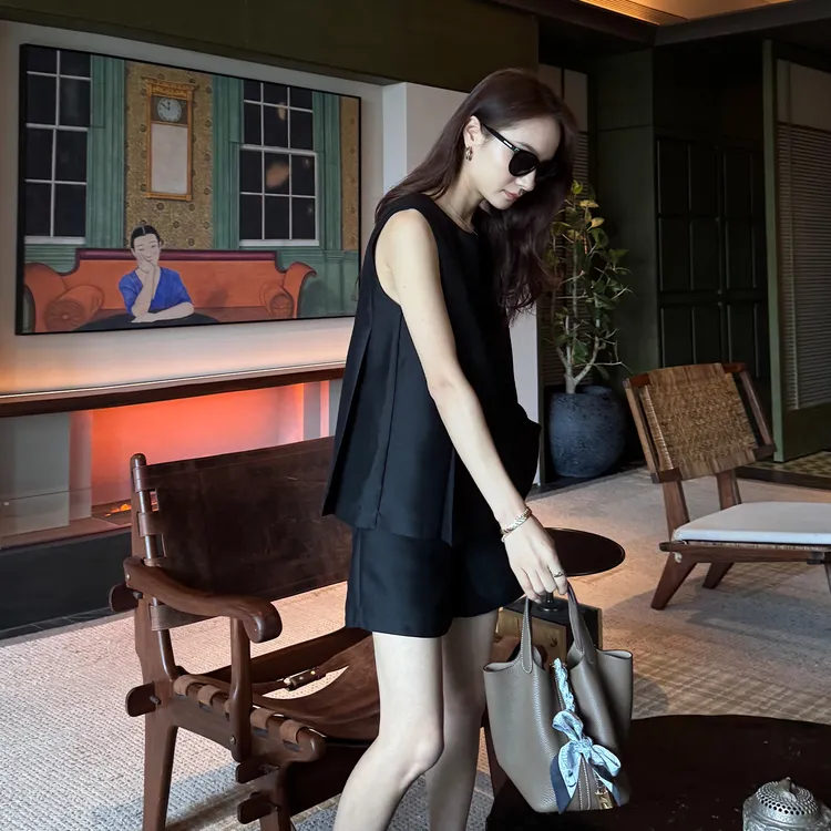 KEEP KAPU靠谱【人生套装】Bi眼入含羊毛显贵无袖上衣+短裤KP253039