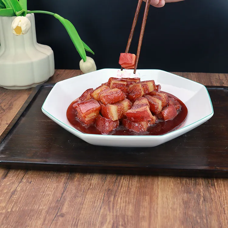 陶瓷八角盘异性盘大拼盘酒店商用炒菜盘凉菜盘特色小炒釉下彩餐具