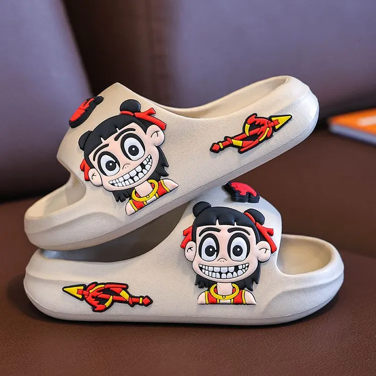 哪吒儿童拖鞋女童男童夏季新款卡通洗澡室内居家浴室防滑宝宝超软