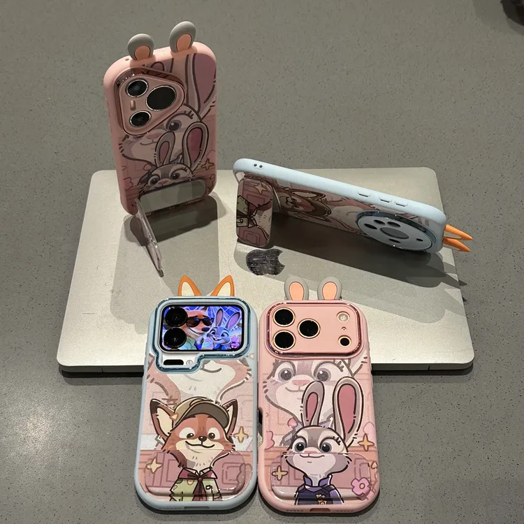 欧克里里宝宝朱迪尼克耳朵支架适用苹果17/16手机壳华为vivo小米