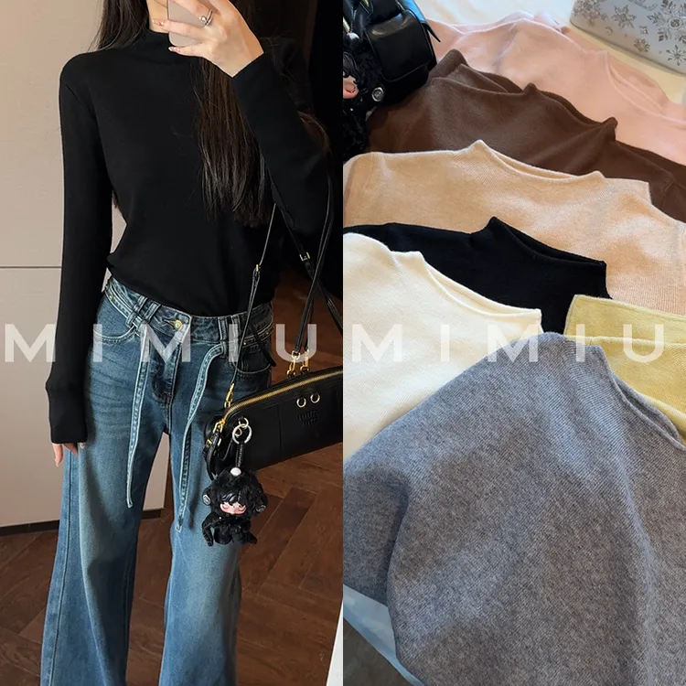 【mimius】P 冬季搭子-简约百搭羊毛混纺针织打底毛衣 WG10081