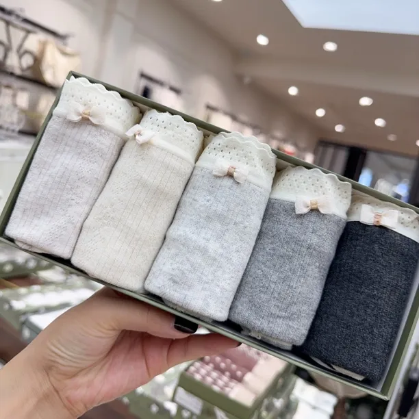 【5条装】6053中高腰彩棉抑菌舒适保暖适合秋冬 女士内裤100-145斤