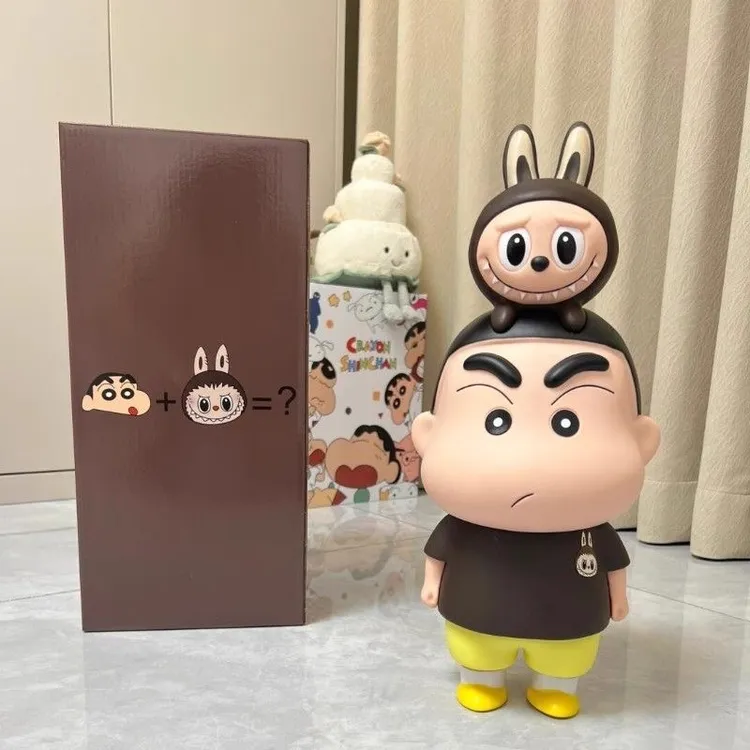 拉布布大号蜡笔小新摆件手办周边潮玩客厅桌面生日礼物装饰模型