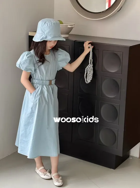 女童连衣裙2025新款夏季儿童洋气时髦裙子中大童夏装裙子公主裙子