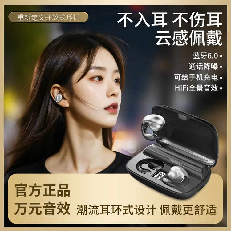 2026新款耳夹式蓝牙耳机超长续航开放式无线蓝牙耳机舒适降噪通用商品图