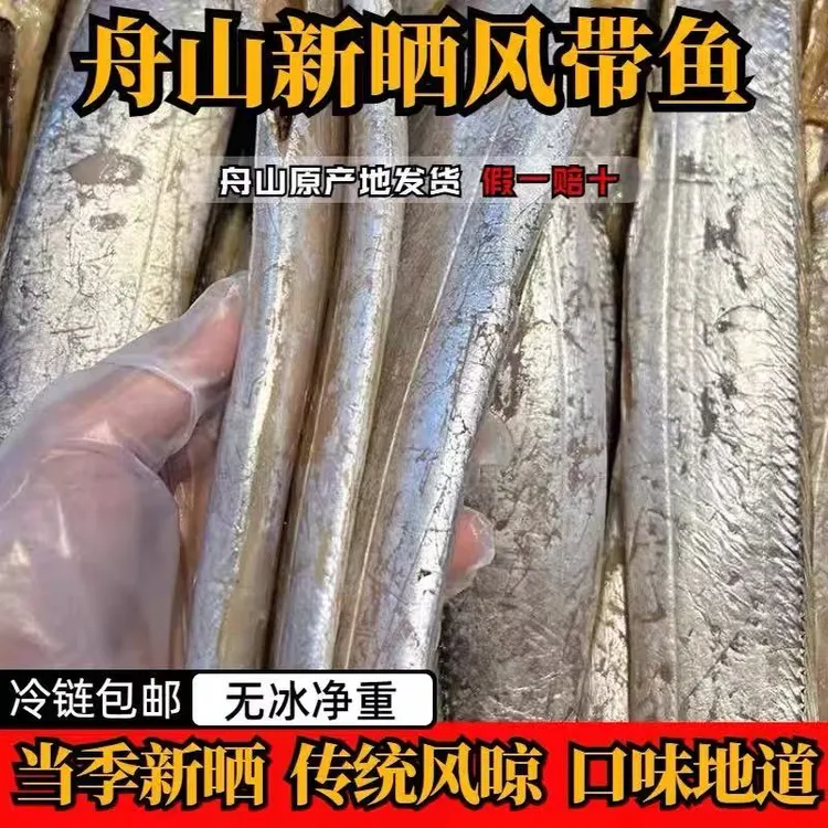 【新风带鱼】4-6两 现晒整条 舟山新风带鱼 小眼睛雷达网咸油带鱼】