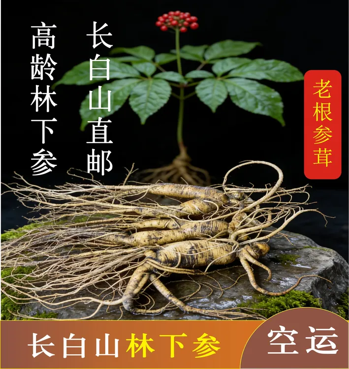 长白山新鲜林下参泡酒煲汤滋补好材料（大）