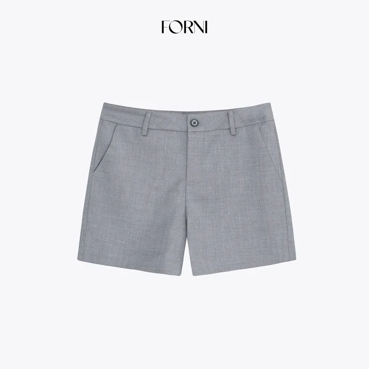 FORNI SuperLady 欧式老钱百慕大斜纹肌理直筒西装中裤