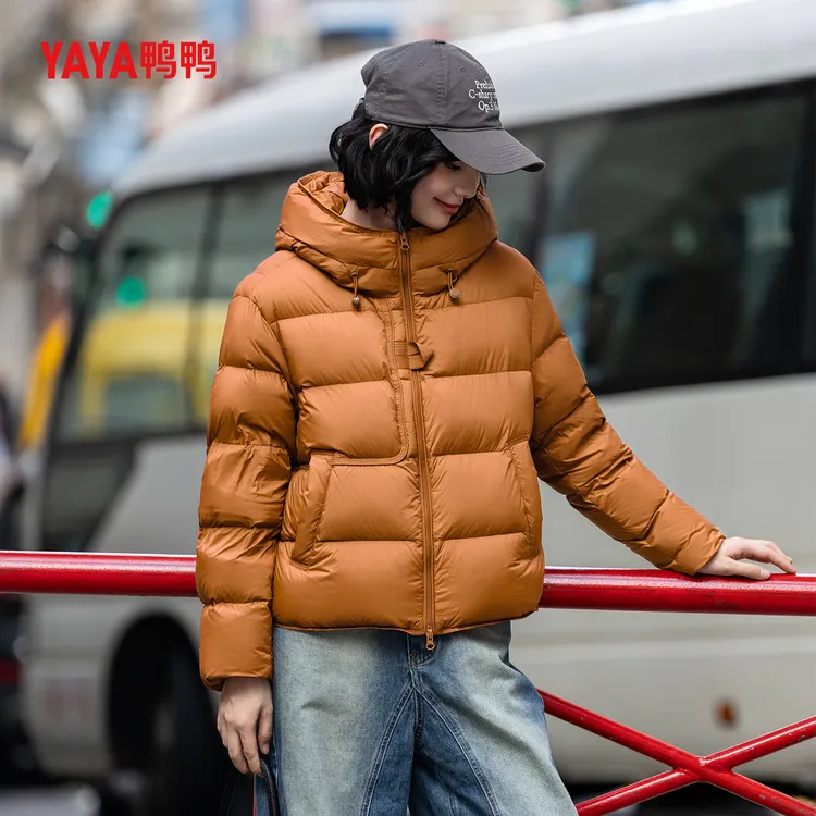 YAYA/鸭鸭羽绒服2025新款正品女士新国标90绒保暖显瘦高级外套