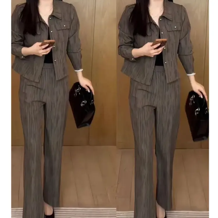 2025春季新款显瘦修身时尚两件套韩版女装气质宽松小个子洋气休闲