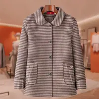11164-妈妈春装外套洋气新款格子中老年人女装春秋款上衣【李亚】