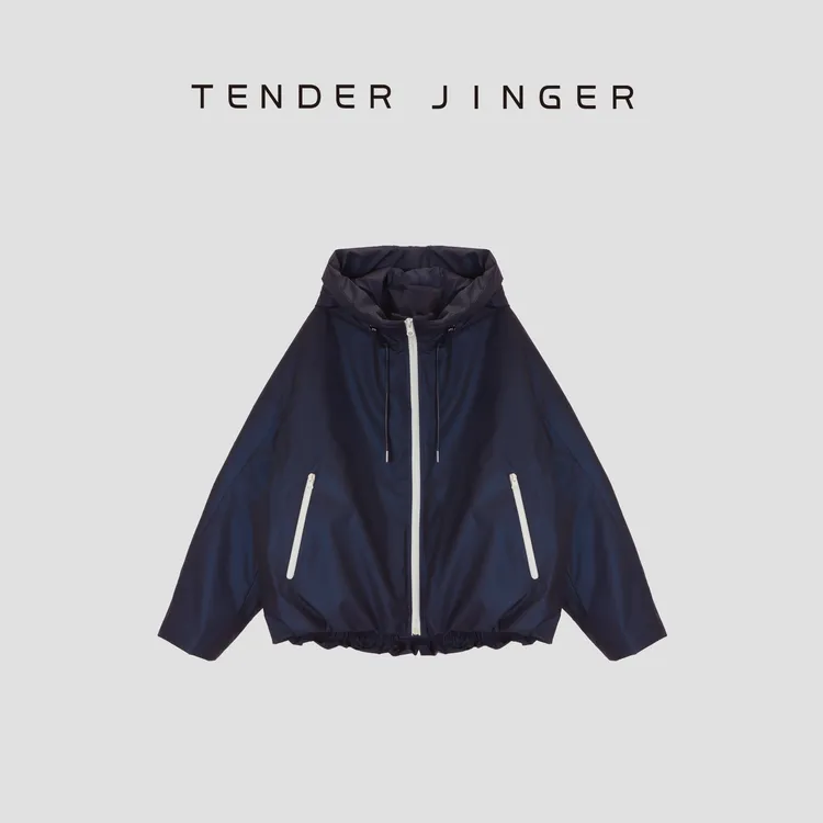 Tender Jinger【黑标】立体裁剪连帽运动鹅绒外套T54XSX41267