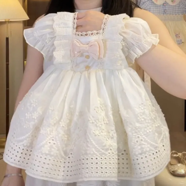 女童法式洛丽塔公主裙2026夏新款周岁礼服小童宝宝生日洋气连衣裙