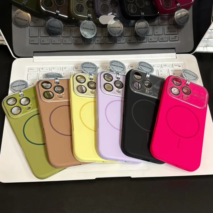 磁吸大视窗液态硅胶一体ai拍照按键适用苹果iPhone16promax手机壳