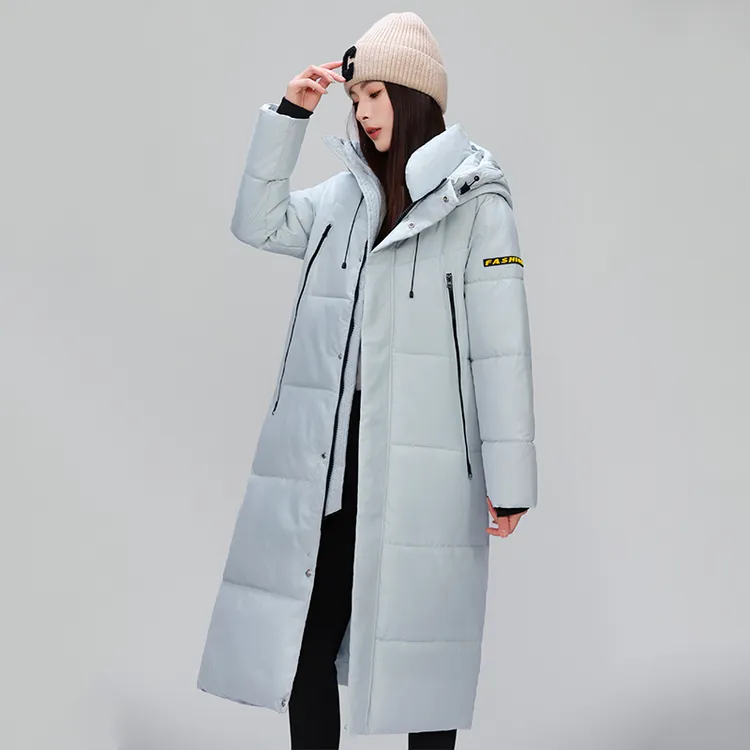 （现货+运费险）高品质韩版休闲棉服加厚过膝显瘦保暖长款棉衣女