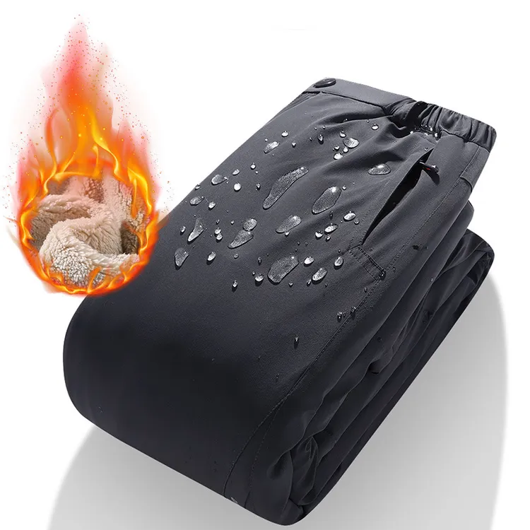 加绒运动裤男秋冬季爸爸裤子超厚羊羔绒中老年人冬季休闲加绒棉裤