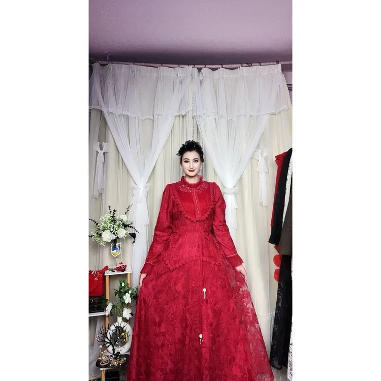 3866新款法式宫廷风气质公主女装连衣裙