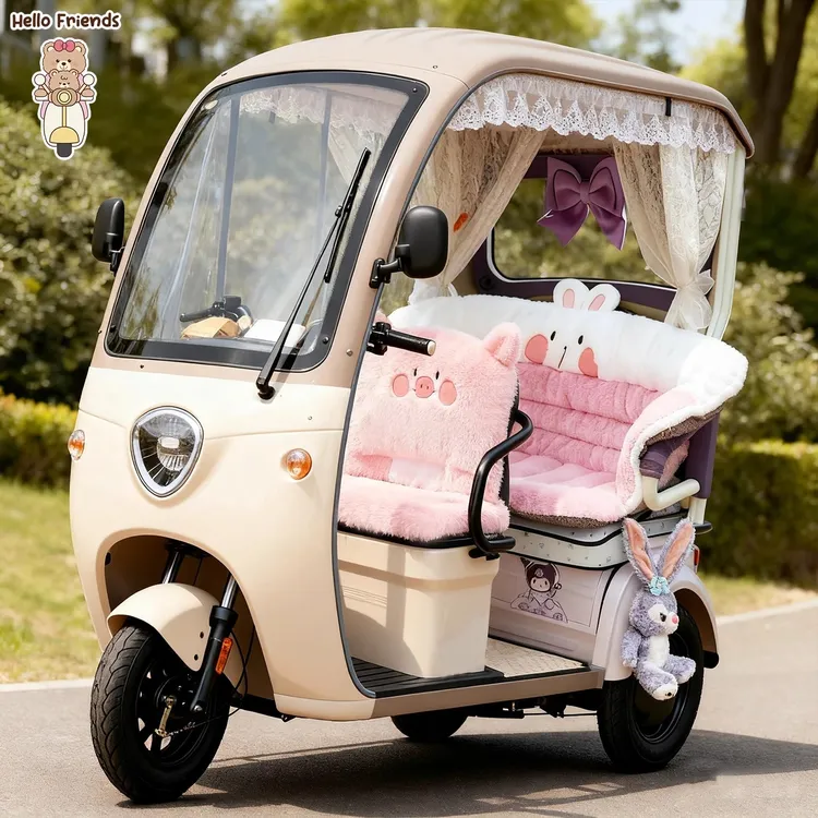 电动三轮车冬季毛绒坐垫三轮车座套保暖加厚适用爱玛金彭新日小刀