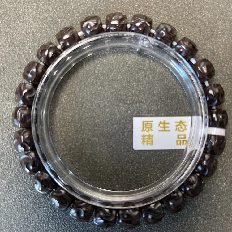 印尼原生态精工椰蒂手串9*8乱山单圈