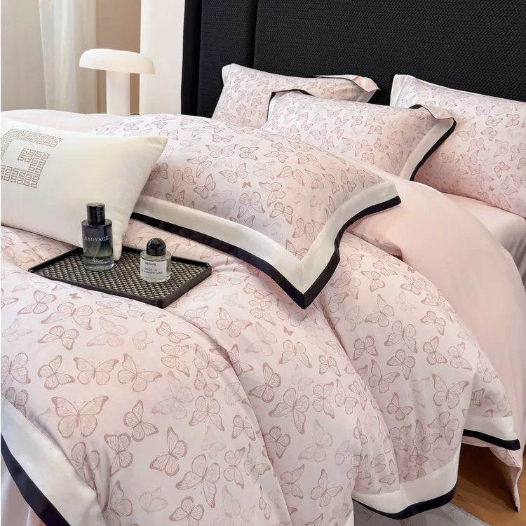 【云玺】高端100S长绒棉超细旦3.0全棉磨毛双宽边工艺款四件套安缦