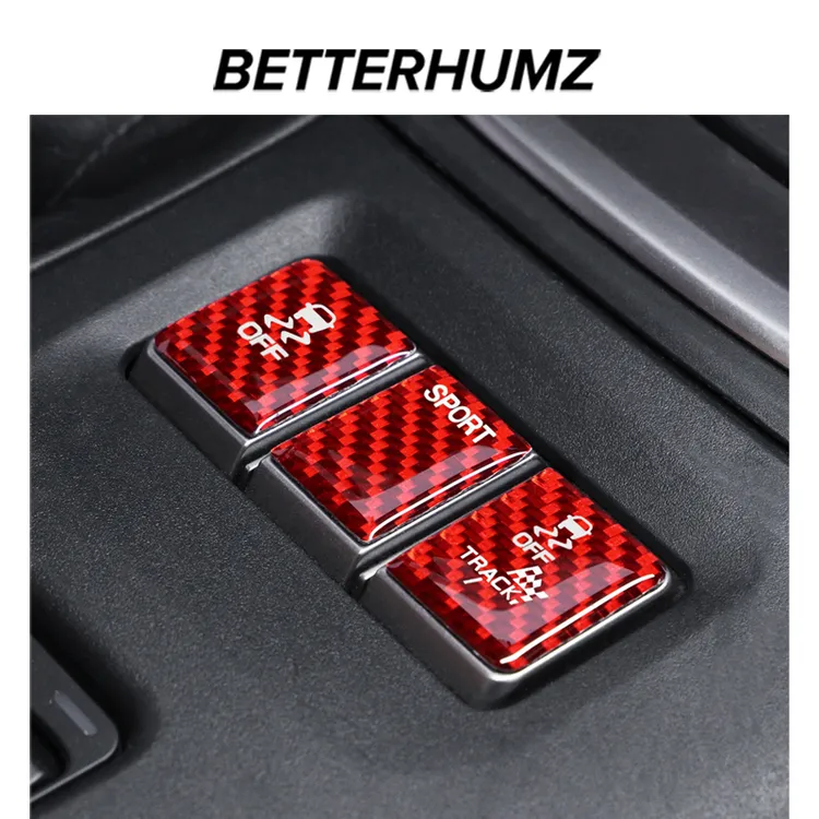 适用斯巴鲁新款BRZ丰田GR86碳纤维内饰改装中控ESP模式按键装饰贴