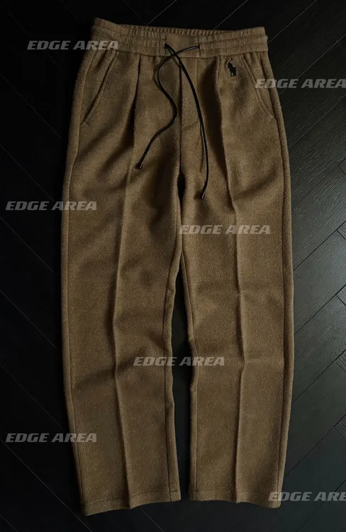 【EDGE AREA】秋冬爆款美丽奴羊毛细腻松紧腰磨毛直筒男裤55-520