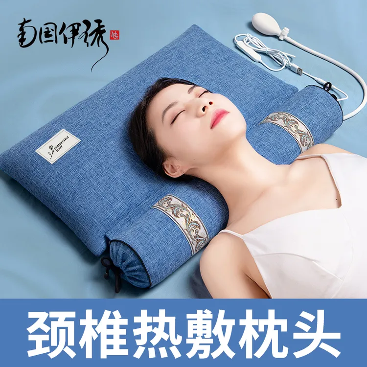 颈椎枕头睡觉家用热敷充气颈椎枕荞麦决明子艾草颈椎枕睡眠枕商品图