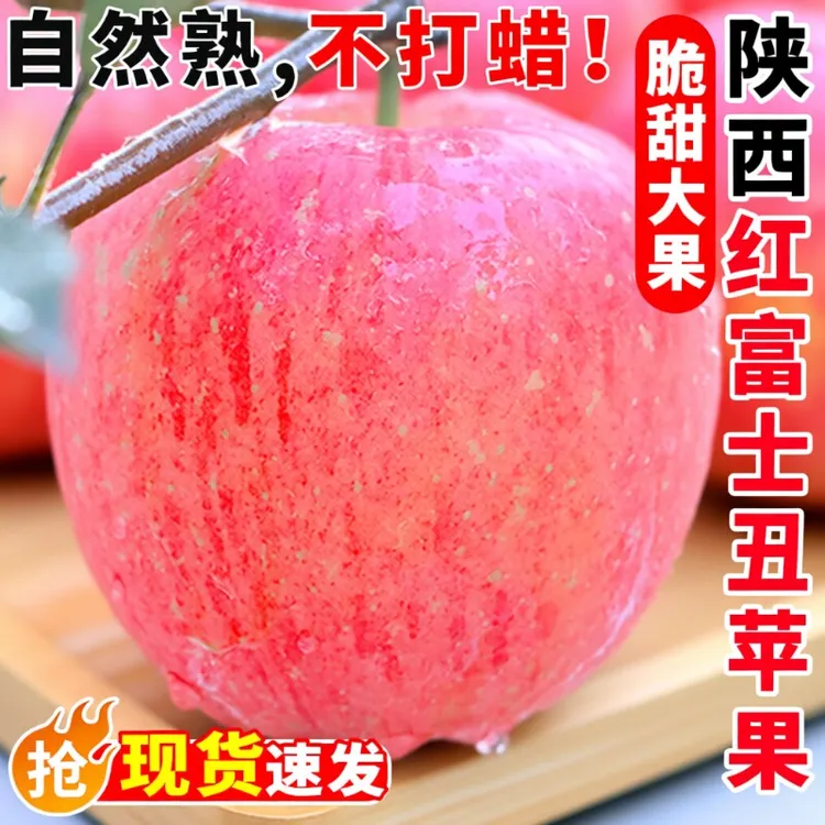 正宗陕西膜袋红富士苹果水果新鲜当季整箱脆甜果脆推荐8.5斤大果商品图