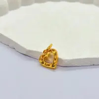 【阿雅专属】18k金镂空爱心滴流