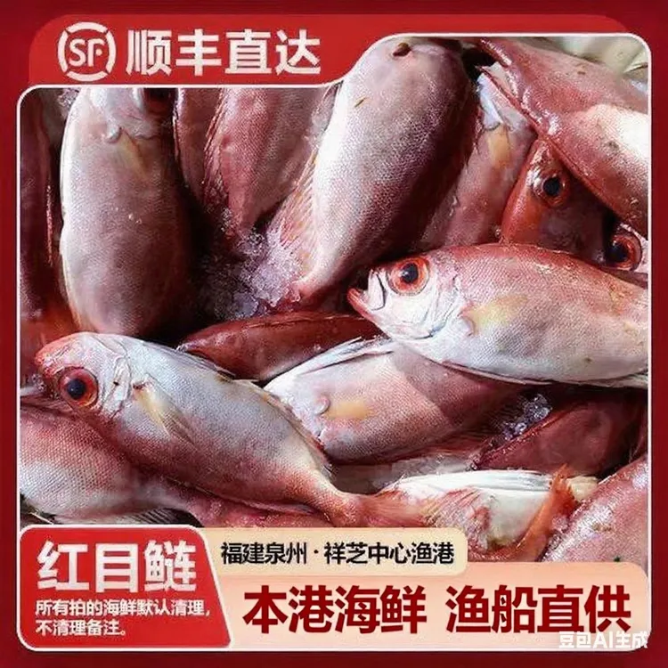 福建祥芝野生海莲鱼红目鱼/红目鲢鱼船捕海鲜渔船直达寄顺丰