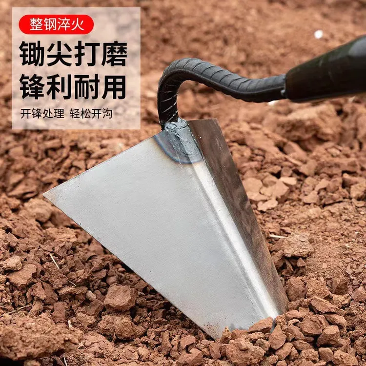 三角锄头农用锄搂沟锄开沟器松土尖头锄种菜农村下地干活工具