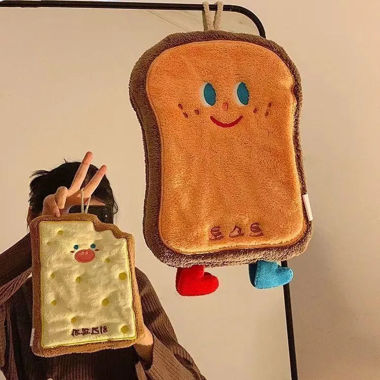 可爱擦手巾挂式浴室加厚卫生间卡通擦手帕毛巾洗手小方巾厨房抹布