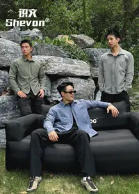【识文】Cronin 康宁衬衫 秋季男士翻领宽松软壳衬衫休闲男外套