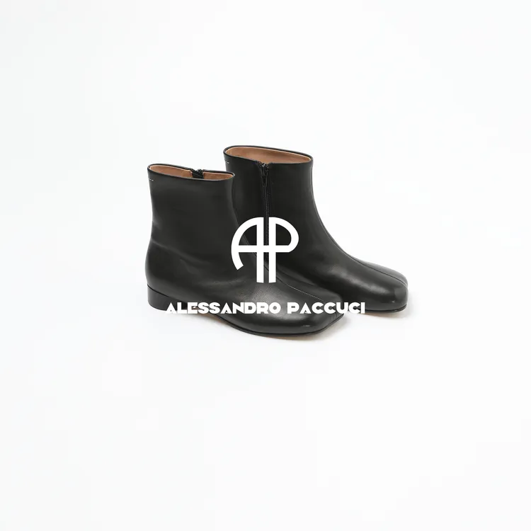 AP洛哥53110XH进口羊皮异型带跟短靴时尚百搭高帮鞋【意大利底】