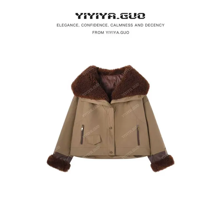 yiyiya.Guo艺艺吖【曼城旧事】时尚休闲毛领鹅绒外套010081SS52