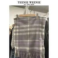 TeenieWeenie小熊围巾女2025秋冬新款女装TTAM25FT01W
