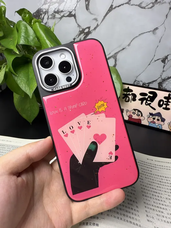 Trump Card原创插画卡通金箔滴胶手机壳适用苹果16promax/15pro