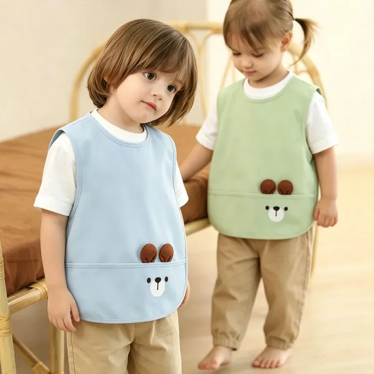 围兜宝宝吃饭男女儿童罩衣婴儿辅食口水巾防脏围裙反穿衣小孩饭兜商品图